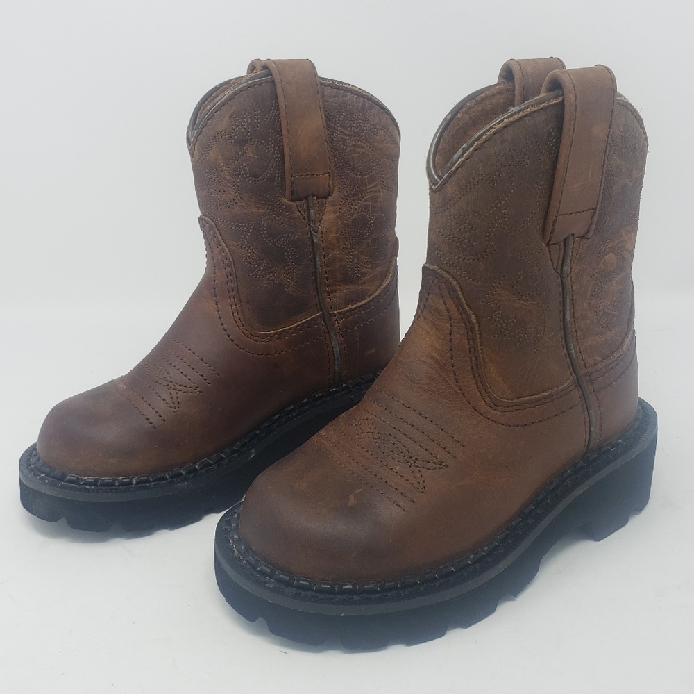 Ariat brown leather boys boots size 8 (toddler)